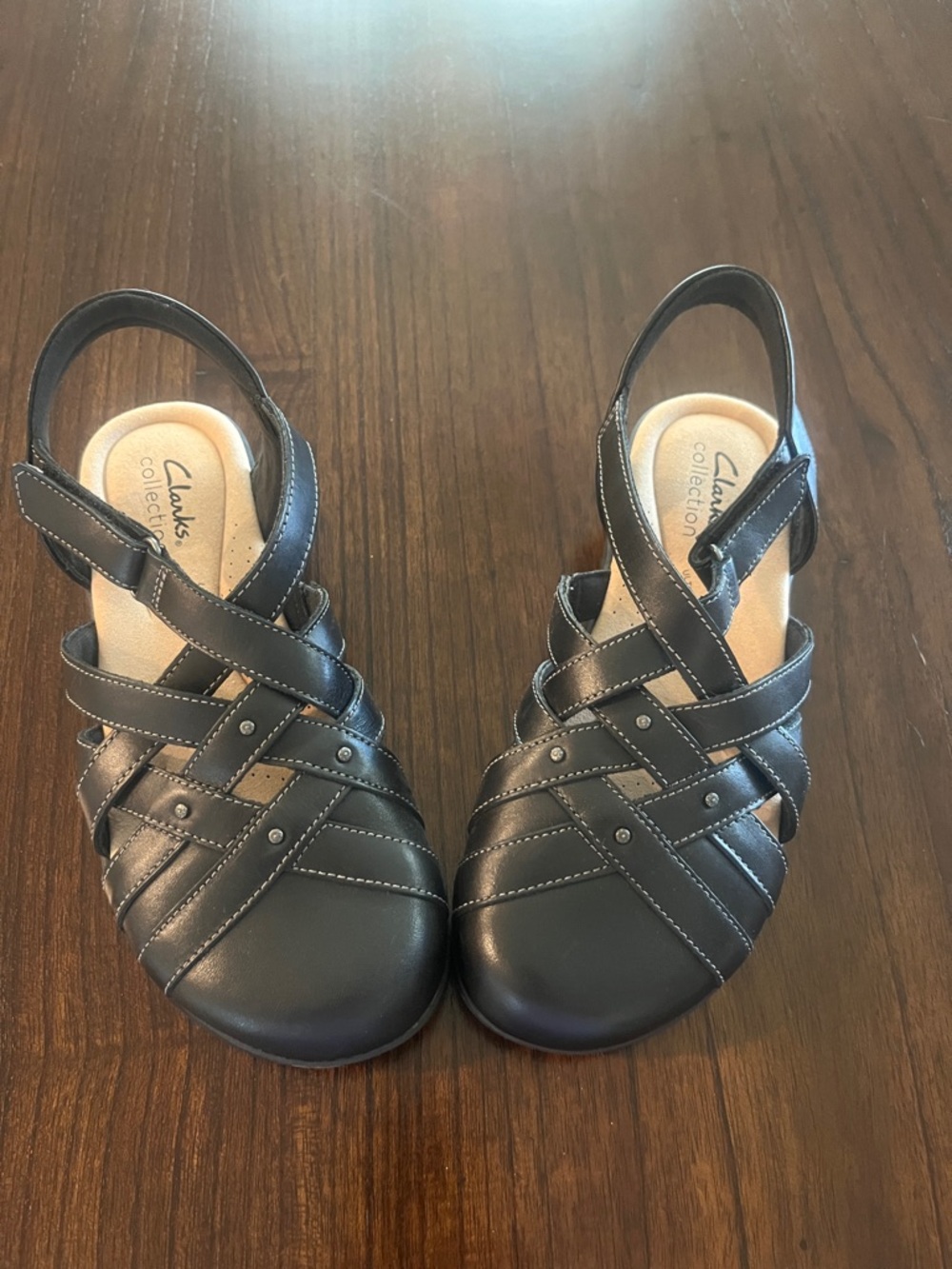 Clark’s Black Strappy Slingback Sandals